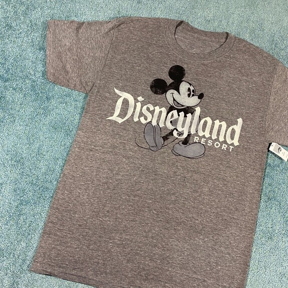 Disneyland Resort Mickey Mouse T Shirt Adult Medium Gray Classic Vintage Retro - Picture 2 of 14